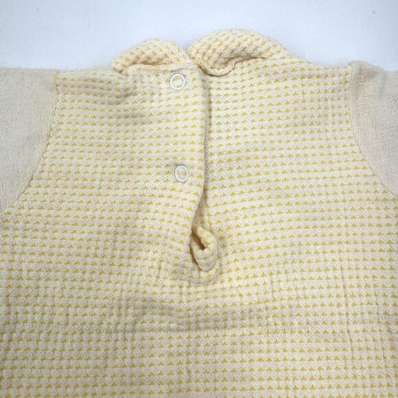 Vtg BabyGro By Gerber Baby Romper Medium 11-17 Lbs Yellow & White Floral - Picture 13 of 14